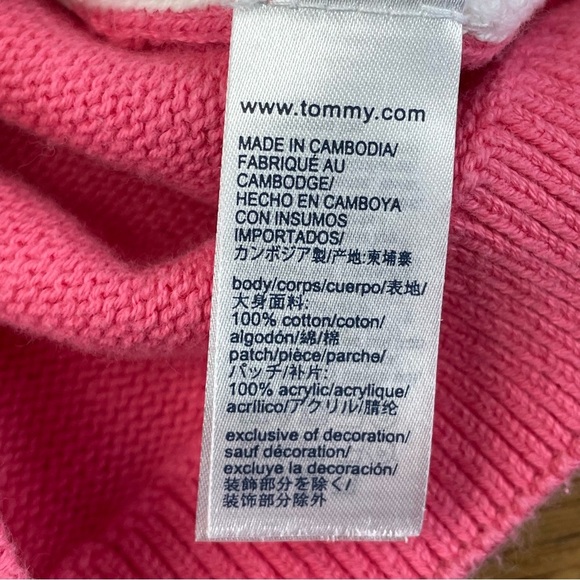 Tommy Hilfiger Red pink blue Sweater 18 months Colorblock - Picture 6 of 9